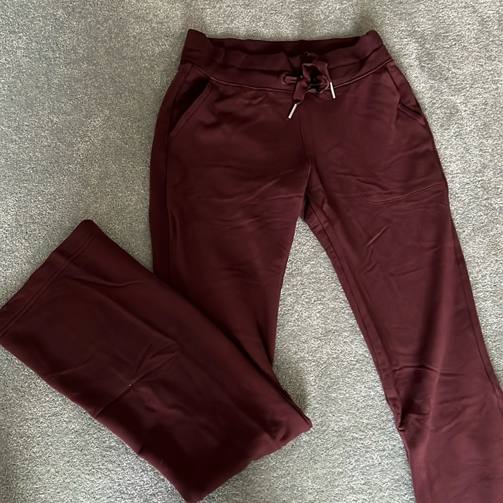 Athleta Balance Flare Pant, Size XS Tall, Bugundy Color